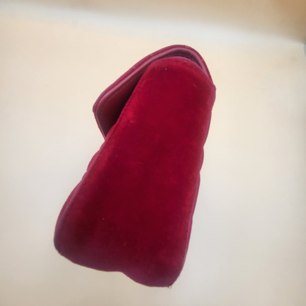 GUCCI Velvet Matelasse Mini GG Marmont Shoulder Crossbody Bag Hibiscus Red,Auth. - Picture 4 of 15